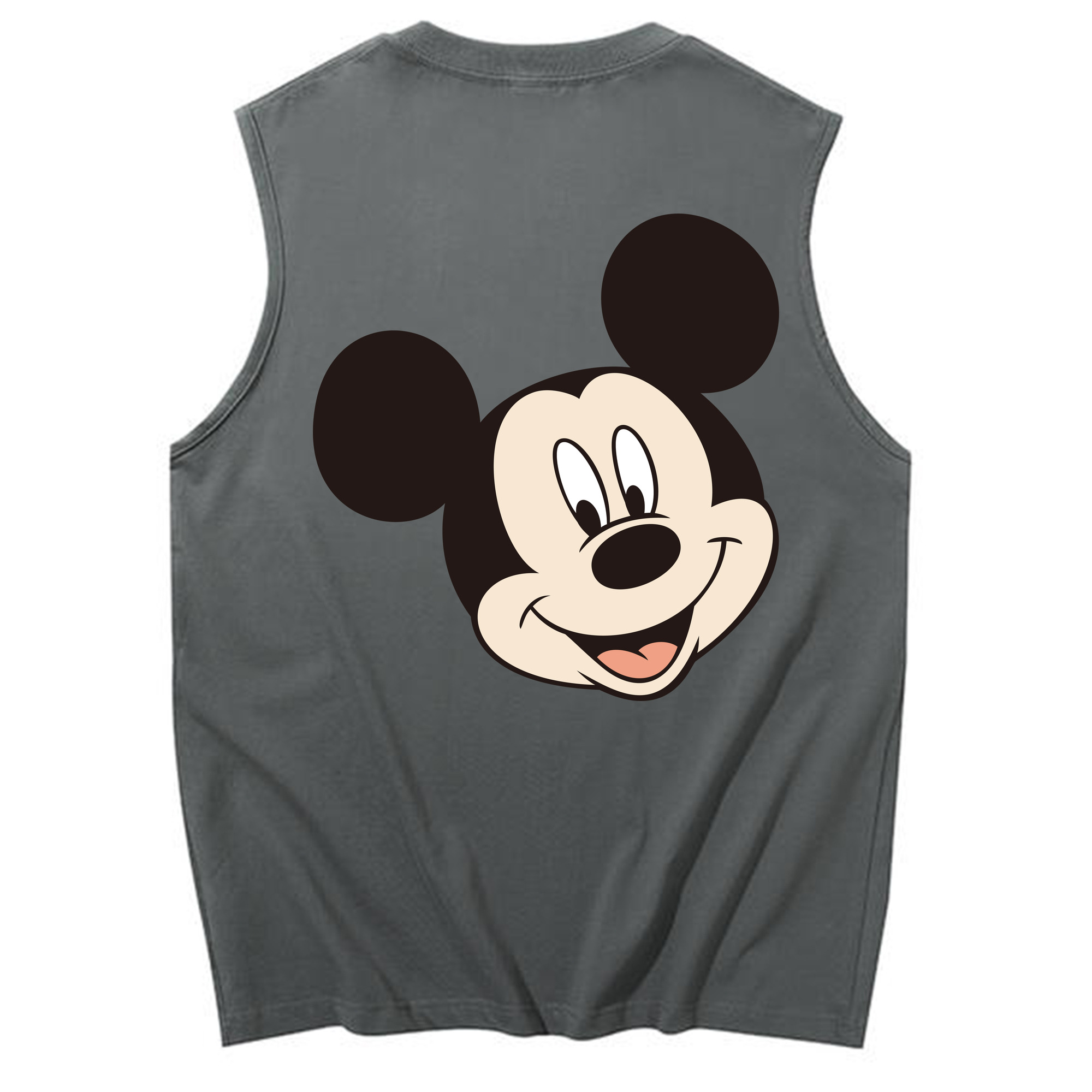 ミッキーマウス Mickey Mouse コットン100％タンクトップ（背面プリント）